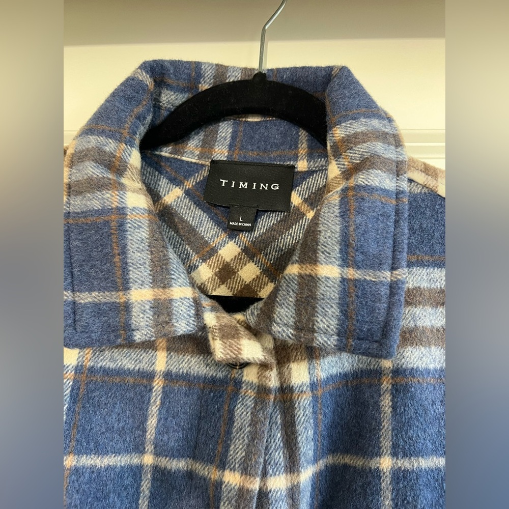 Timing Oversized Flannel Shacket - image 2